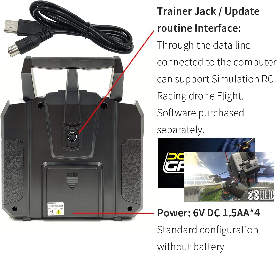 Flysky FS-i6X 6CH RC Transmitter and Receiver with FS-iA6B 2.4GHz Radio Controller for RC Quadcopter, FPV Racing Drone - Perfect for Aerial Photography, Drone Racing, and Remote Control Hobbyists