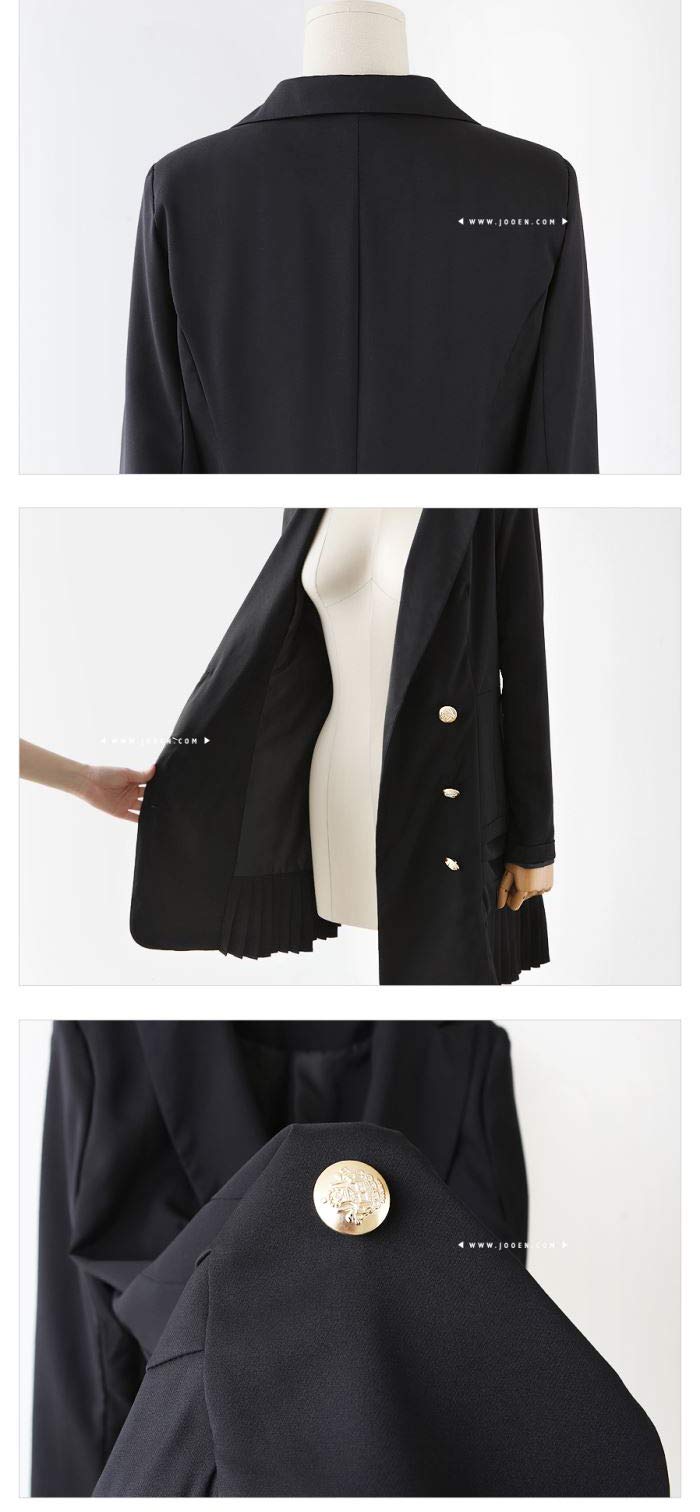 Elegant Women's Double Breasted V-Neck Blazer Dress for Office & Business - Perfect for Work, Meetings, and Professional Events