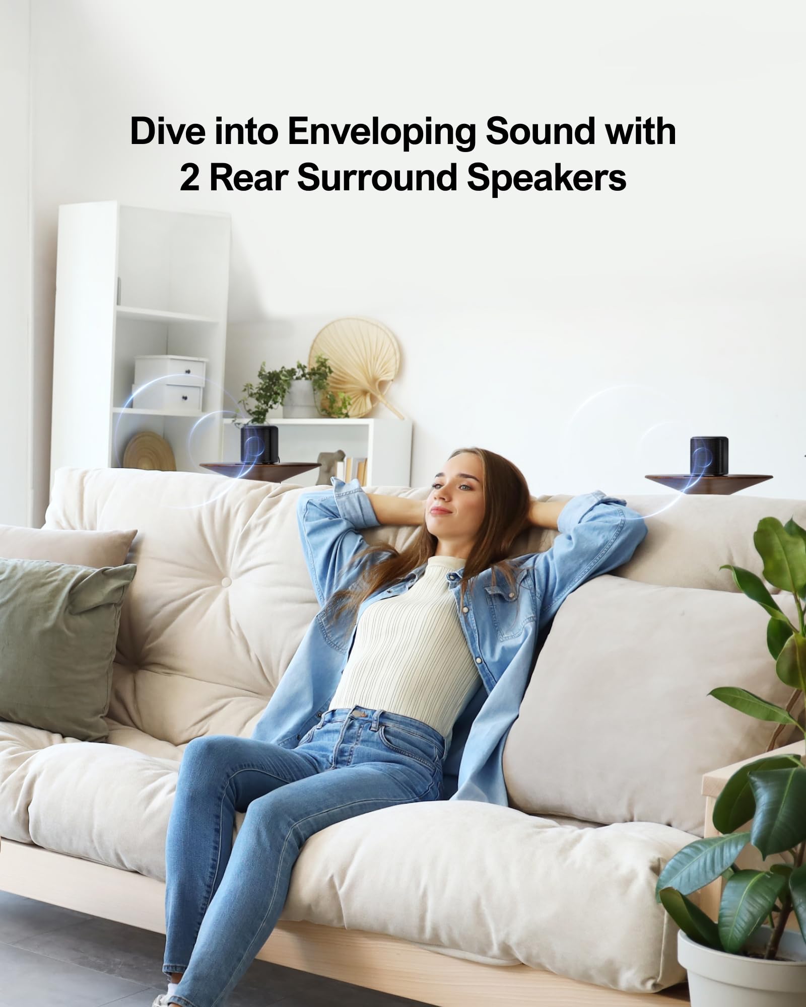 ULTIMEA Aura A50 Pro 5.1ch Dolby Atmos Soundbar with Wireless Subwoofer & Surround Speakers - HDMI eARC/Optical/AUX/BT Connectivity for Home Theater & TV Audio | Perfect for Movie Nights, Gaming & Music Streaming