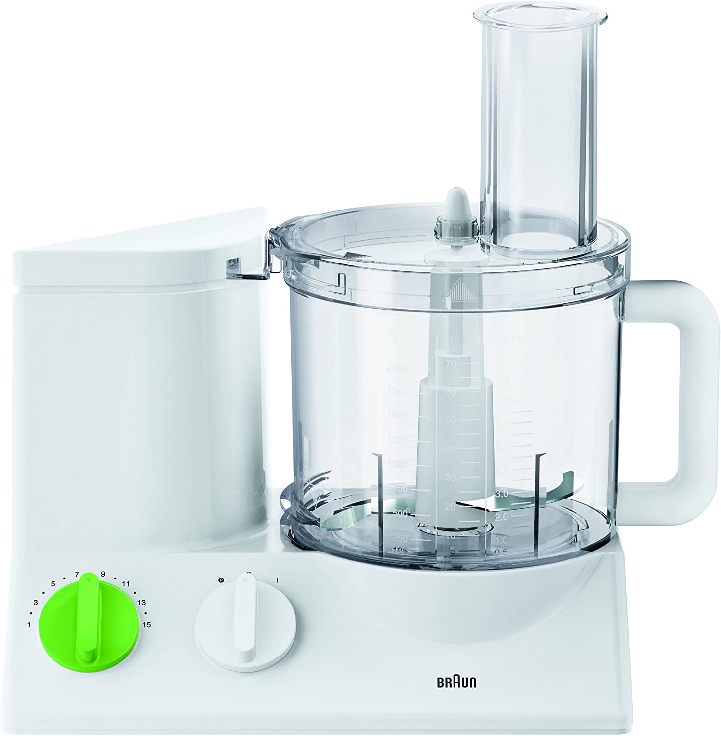 Braun FP3010 Tribute Collection Food Processor 220V - Powerful 450W Motor, 1.5L Capacity, 2 Speed Settings - Perfect for Chopping, Slicing & Shredding Vegetables, Nuts & Cheese - Ideal for Home Kitchens & Small Food Prep