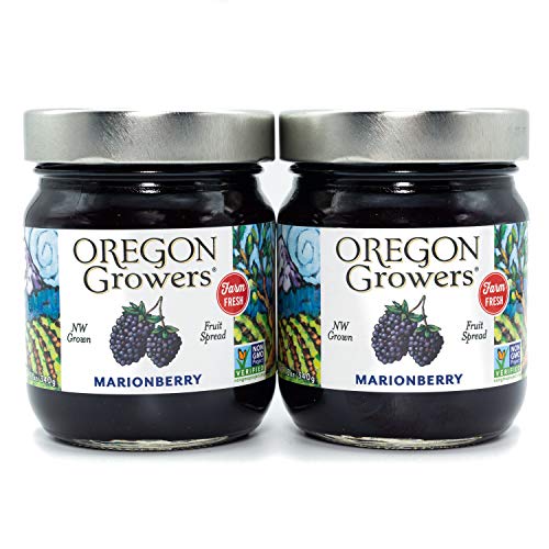 Oregon Growers Marionberry Fruit Spread - 12 oz (2 Pack) | All-Natural Berry Jam for Toast, Pancakes & Desserts | Perfect Breakfast & Brunch Topping