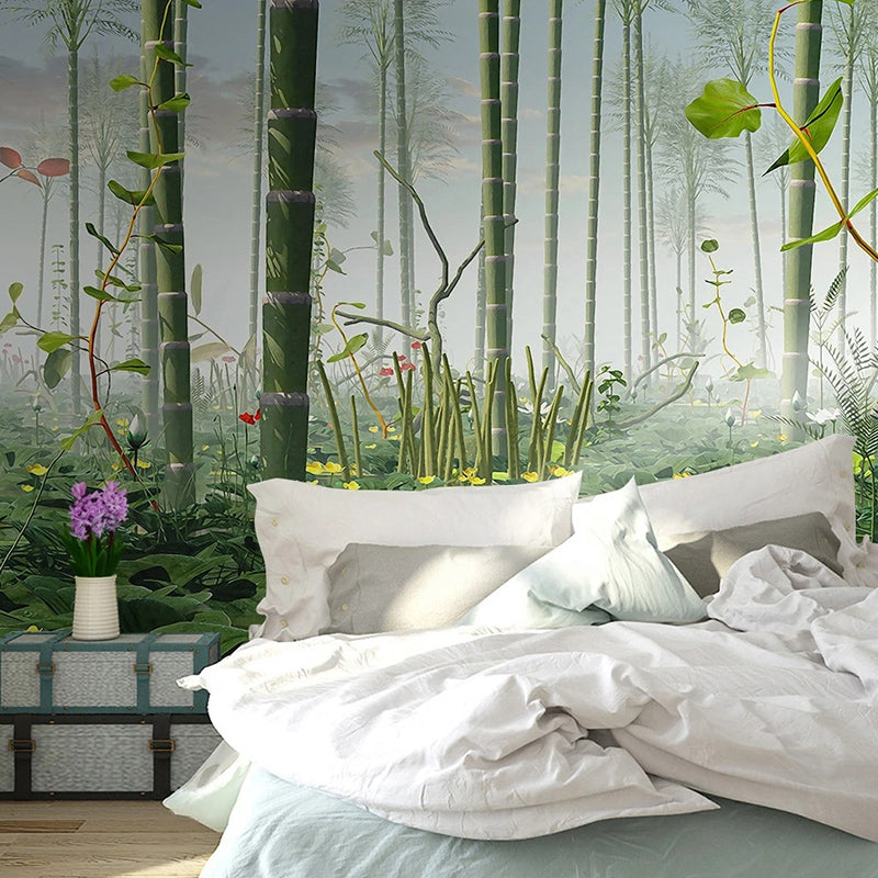 Bamboo Trees Wallpaper Mural - Stunning Nature-Themed Decor for Living Room, Bedroom & Office | Eco-Friendly Peel & Stick Wall Art