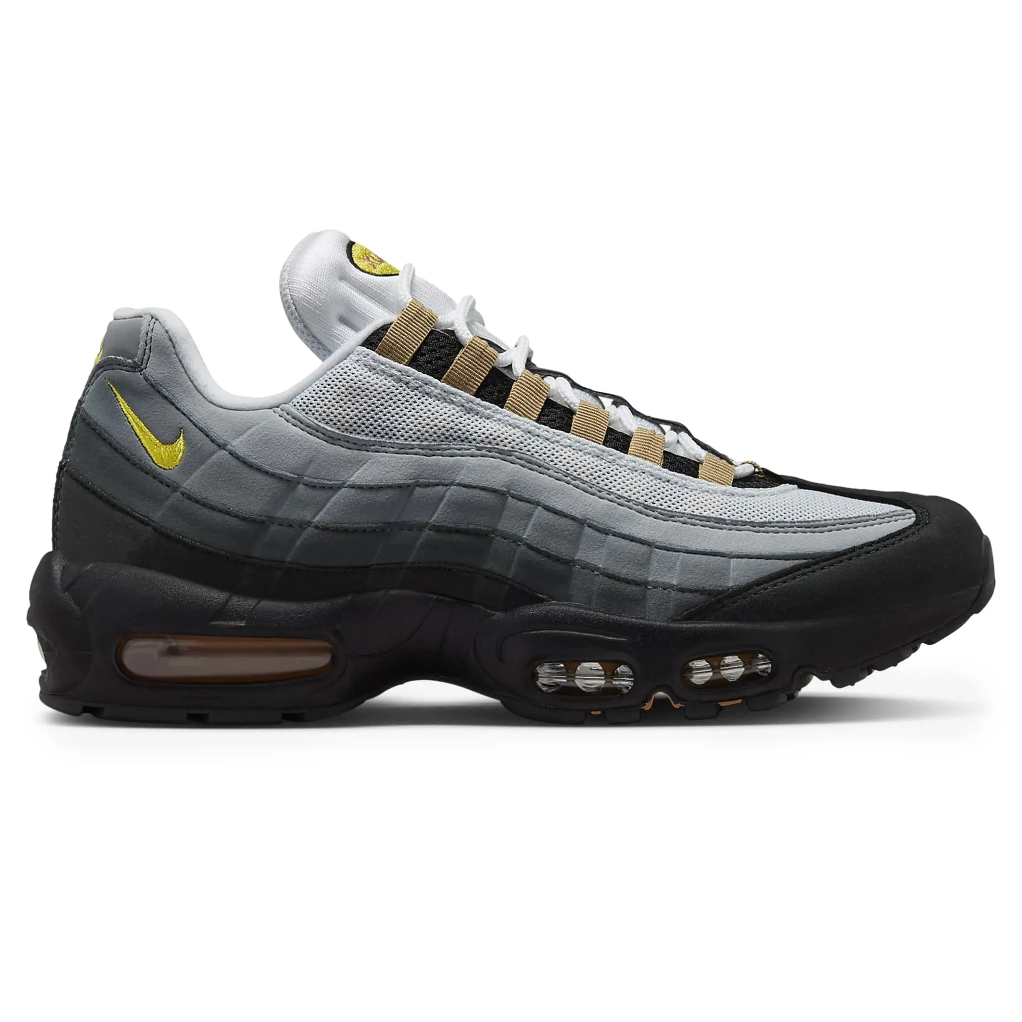 Nike Air Max 95 Icons Yellow Strike Running Shoes for Men - Lightweight Cushioned Sneakers for Jogging, Gym Workouts & Casual Wear