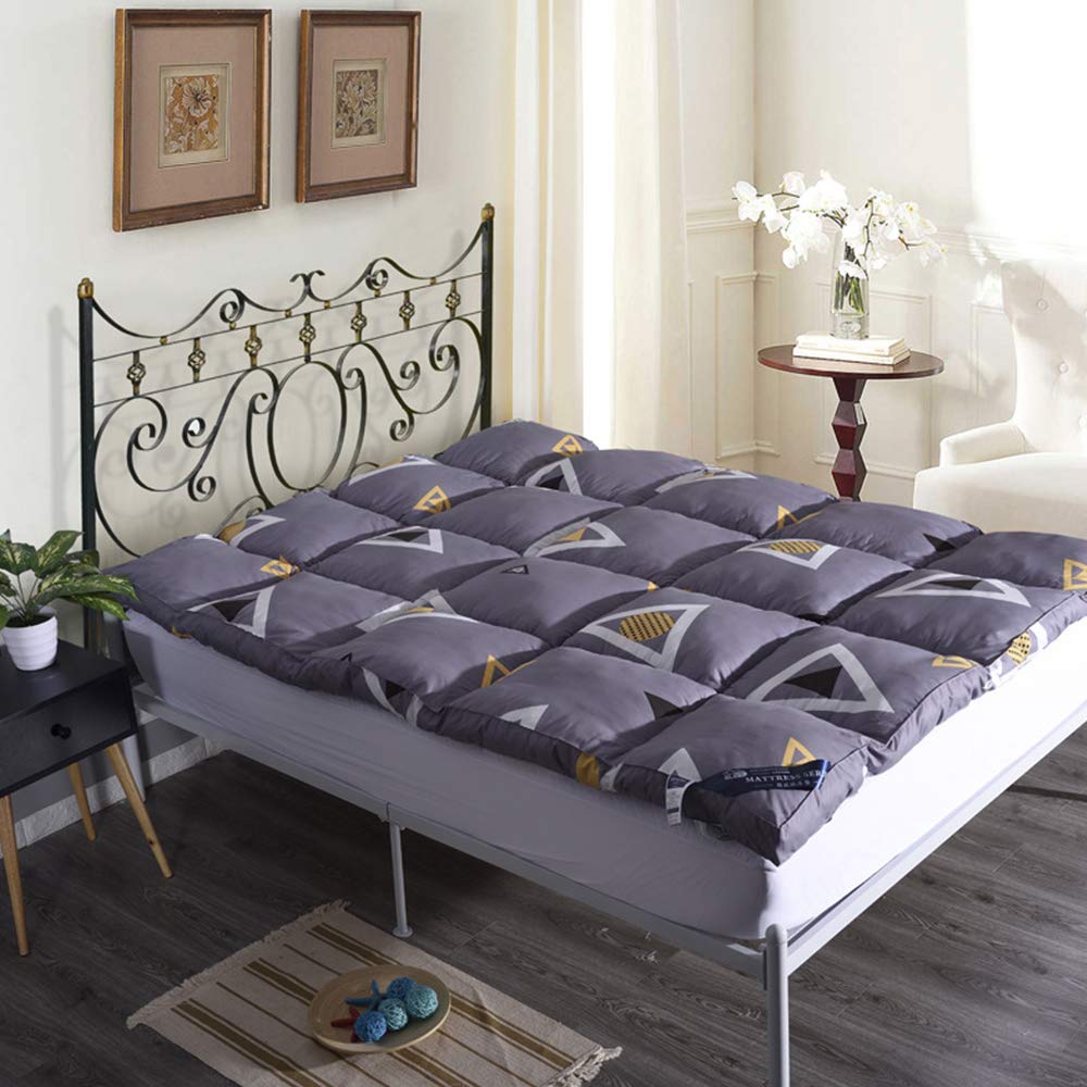 Portable Futon Mattress - Soft & Comfortable Foldable Floor Mat for Sleeping - Queen Size - Perfect for Living Room, Dorm, Camping & Travel - F Series