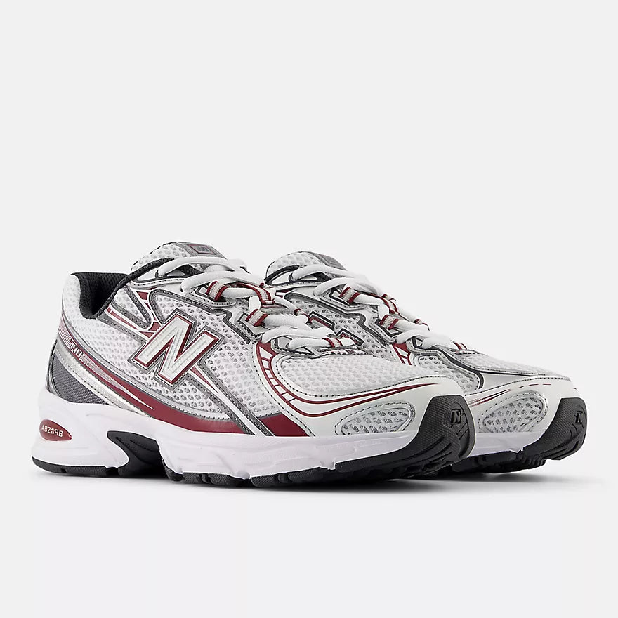 Premium 740 Sneakers for Men & Women - Mercury Red, White & Castlerock Colorway - Comfortable Running Shoes for Jogging, Gym & Casual Wear