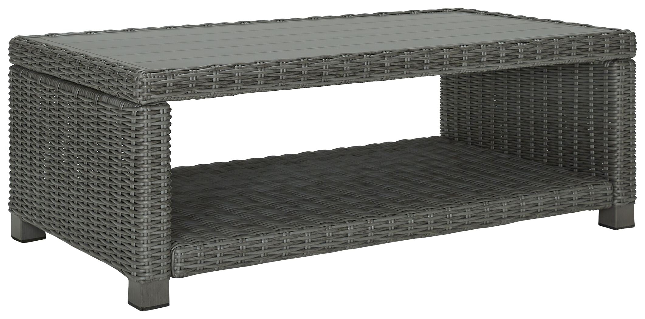 Elite Park Modern Gray Rectangular Cocktail Table - Stylish Coffee Table for Living Room, Lounge & Outdoor Patio Furniture