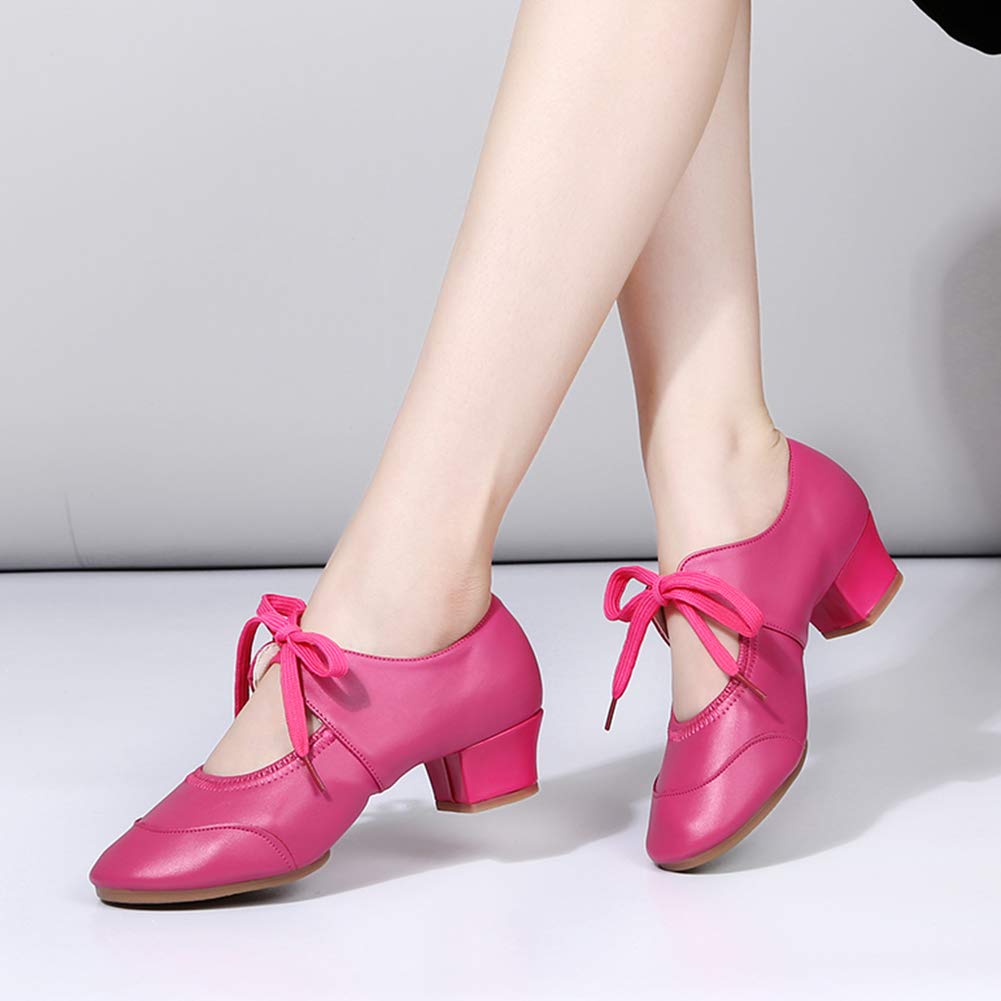 Hipposeus Women's Latin Dance Shoes - Professional Split Sole Ballroom Practice Shoes for Salsa, Tango & Bachata - Model 215 - Perfect for Dance Classes, Performances & Social Dancing