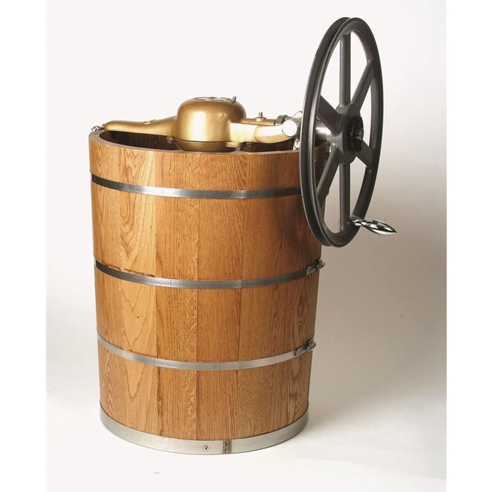 Amish-Made 20 Quart Hand-Crank Ice Cream Freezer - Old-Fashioned Country Style for Homemade Frozen Treats | Perfect for Family Gatherings, Summer Parties & Outdoor Events