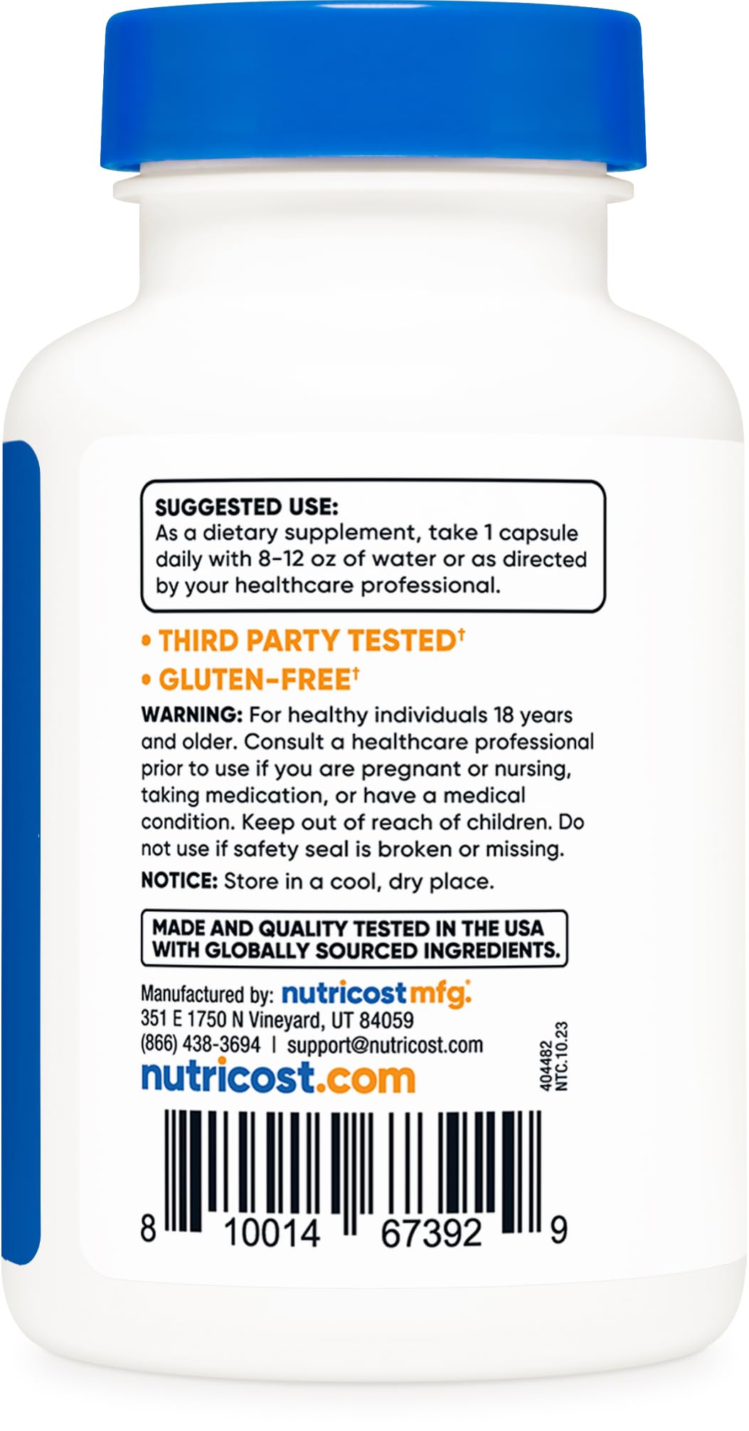 Nutricost Policosanol 100mg, 120 Capsules - Gluten Free, Non-GMO, Vegetarian Friendly Supplement for Heart Health & Cholesterol Support - Perfect for Daily Wellness Routine