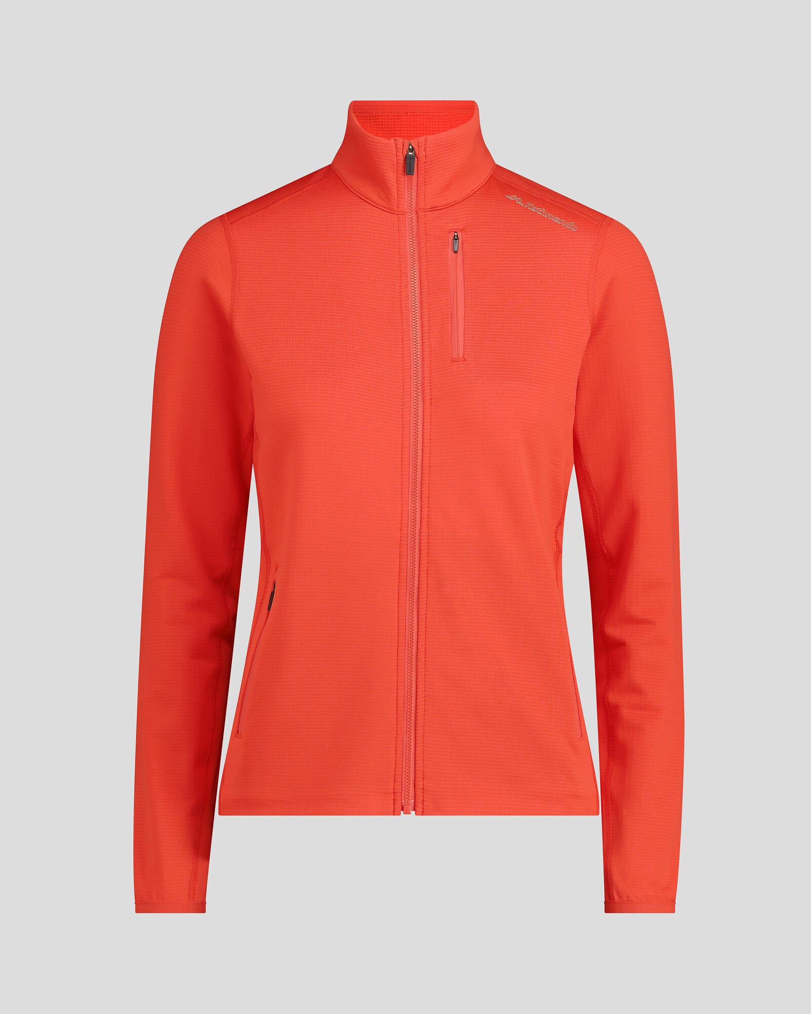Women's Seeker Fleece Jacket - Warm Winter Outerwear, Lightweight & Water-Resistant (Hut Orange) - Perfect for Hiking, Camping & Outdoor Activities