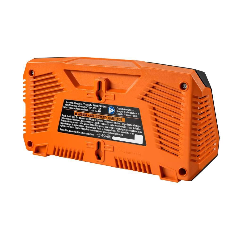 Ridgid 18V Lithium-Ion Dual Port Sequential Charger Kit with (2) 4.0Ah & (2) 2.0Ah Batteries - Fast Charging for Power Tools, Drills, Saws - Perfect for Construction, DIY Projects, Home Improvement