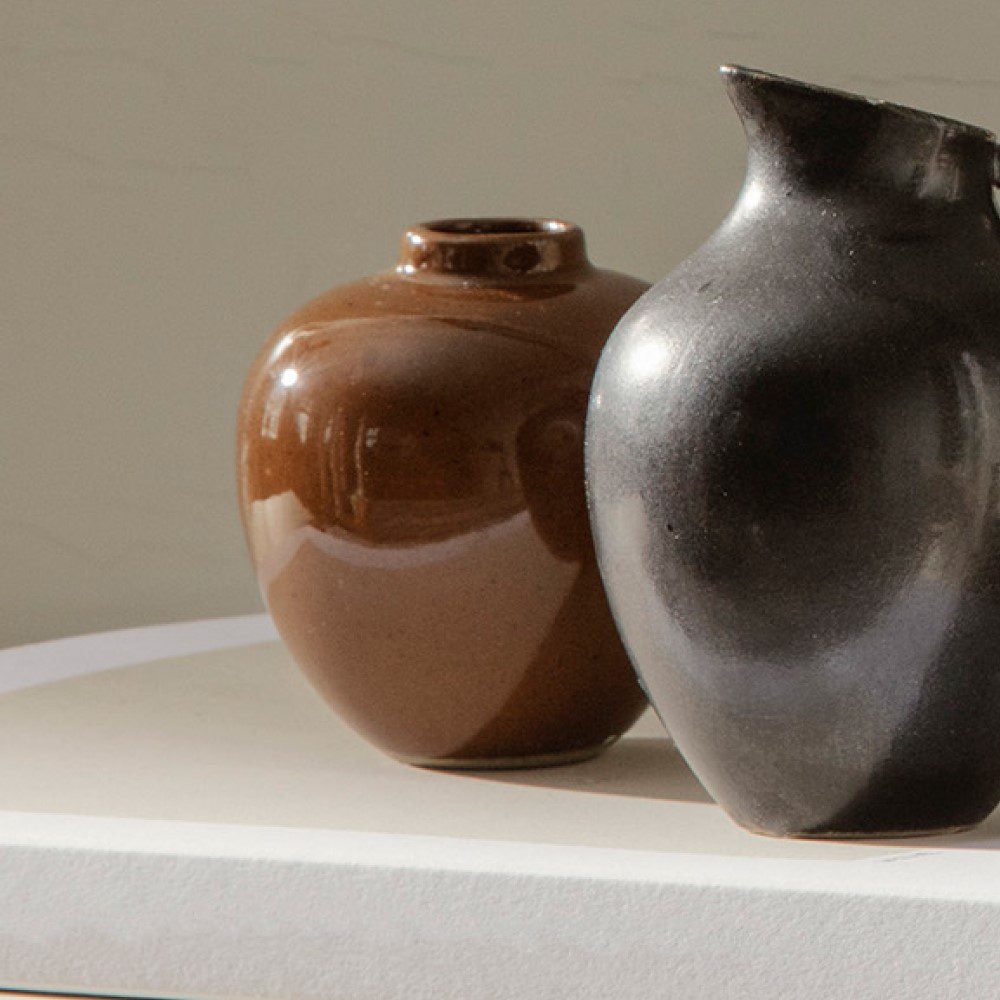 FERM LIVING Ary Mini Vase - Small Ceramic Vase 7.5cm Height for Home Decor, Table Centerpiece, Wedding & Gift Ideas - Perfect for Flowers, Succulents and Modern Interior Design