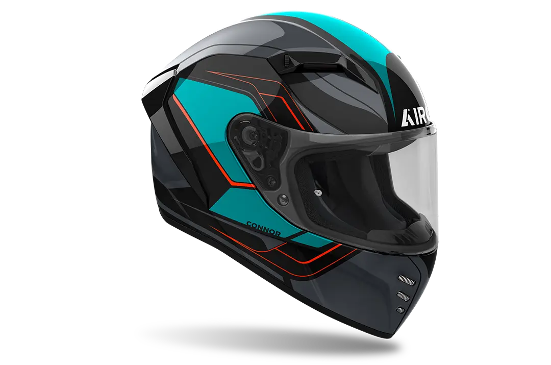Airoh Connor Gloss Dunk Motorcycle Helmet - DOT & ECE Certified - Lightweight & Ventilated for Comfort - Perfect for Street Riding & Commuting