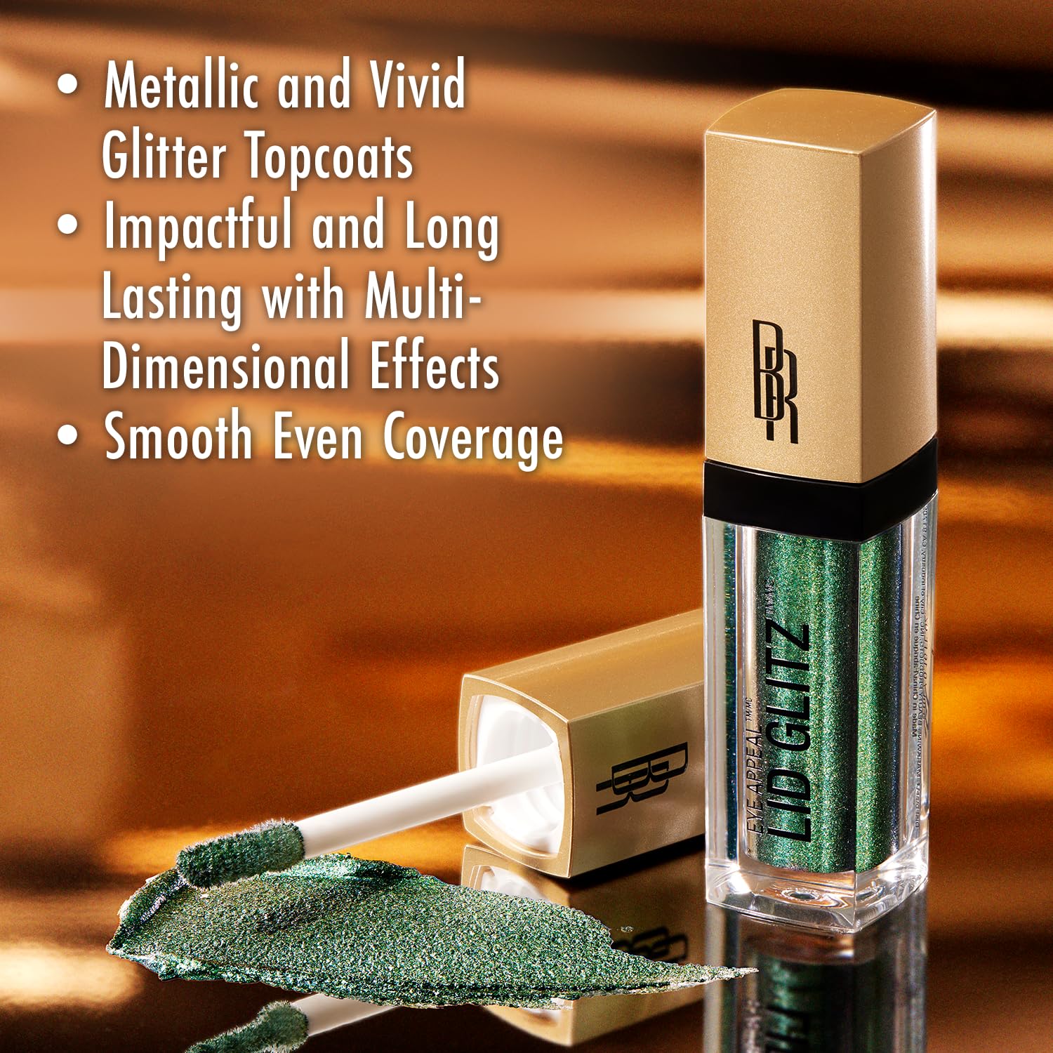 Black Radiance Eye Appeal Lid Glitz Eye Shadow - Money Maker Shimmer Makeup for Party & Night Out | Vegan & Cruelty-Free