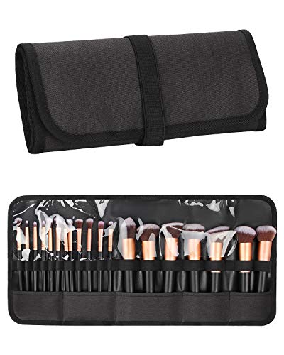 OCHEAL Makeup Brush Holder & Organizer - Travel Cosmetic Bag Pouch for Women, Makeup Artists (Brushes Not Included) - Perfect for Home, Travel & Professional Use