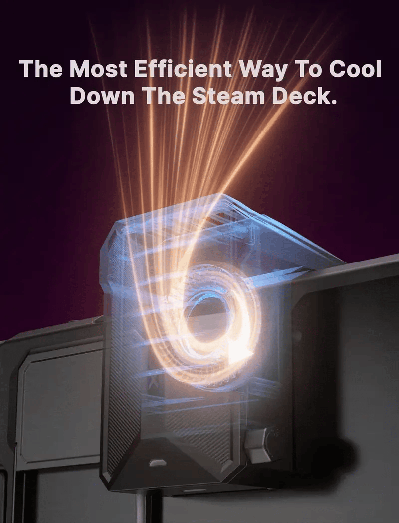 JSAUX High-Performance Cooling Fan for Steam Deck - GP0200 - Portable Gaming Fan for Enhanced Performance & Heat Dissipation - Perfect for Long Gaming Sessions & Travel