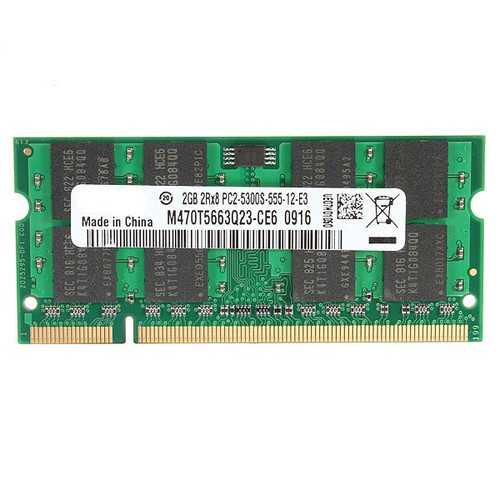 2GB DDR2 667MHz PC2-5300 SODIMM Laptop Memory RAM - 200 Pin for Notebook Upgrades | Compatible with HP, Dell, Lenovo & More | Enhance Performance for Gaming, Multitasking & Business Use