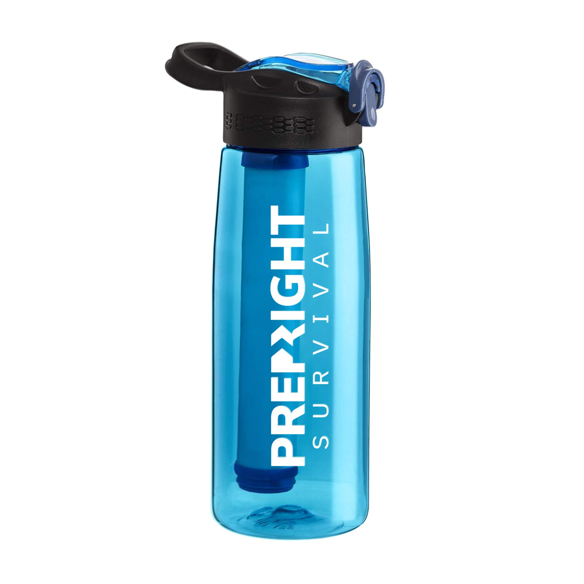4-Stage Survival Water Filter Bottle - BPA-Free Portable Water Purifier for Hiking, Camping & Emergency Preparedness | Lightweight Outdoor Gear for Backpacking, Travel & Adventure