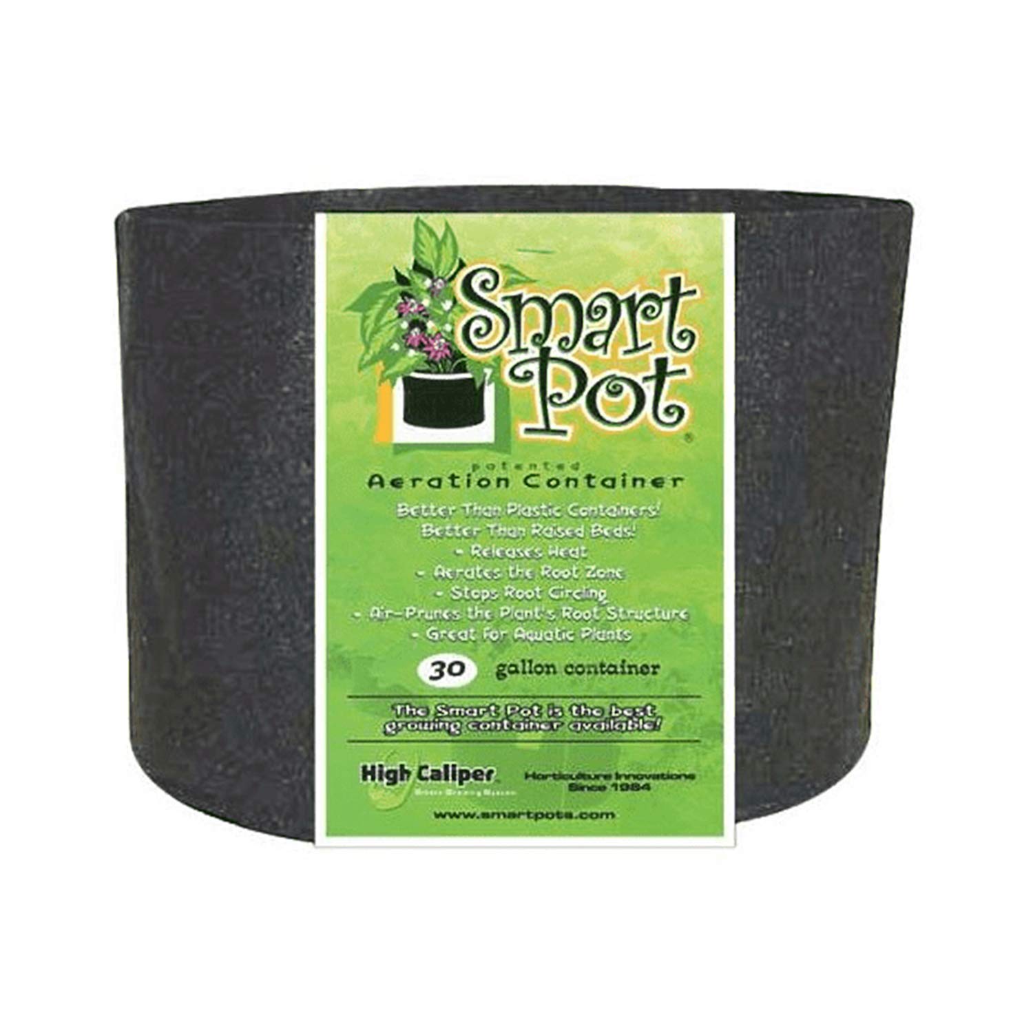 30-Gallon Smart Pot Soft-Sided Fabric Container - Aeration Plant Grow Bag for Vegetables, Flowers & Herbs | Indoor & Outdoor Gardening, Raised Bed Alternative, Durable & Reusable Black Planter