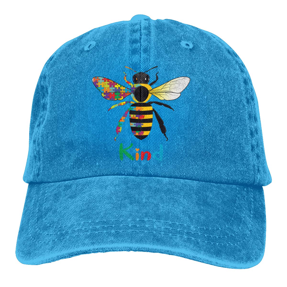 Vintage Autism Awareness Denim Cowboy Baseball Cap - Adjustable Trucker Dad Hat for Men & Women - Perfect for Golf, Fishing & Outdoor Activities