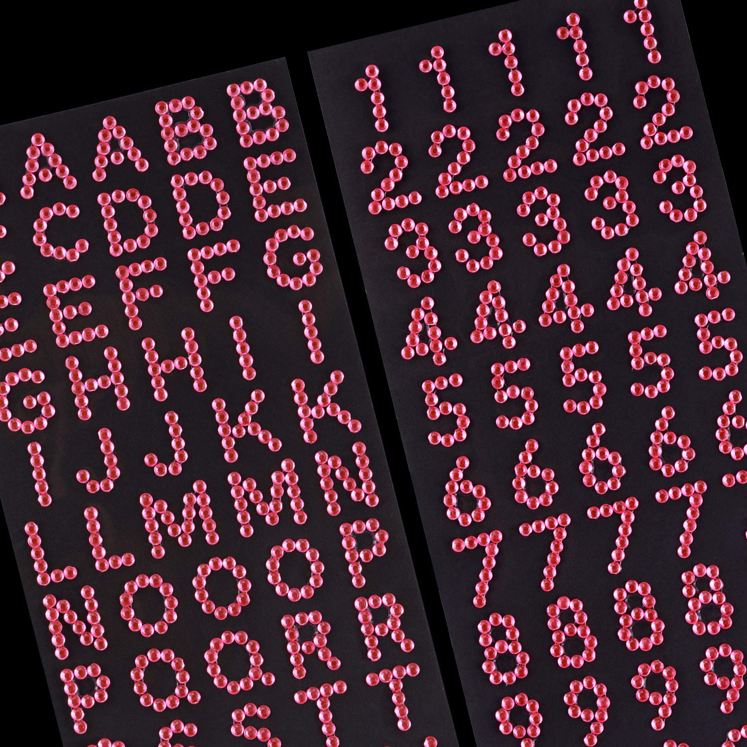 Blulu Graduation Cap Decoration Kit - Glitter Alphabet Letter Stickers & Gemstone Border Stickers for DIY Graduation Caps, Scrapbooking, and Handmade Crafts (Pink) - Perfect for High School & College Graduation Parties, Photo Props, and Memory Keepsakes
