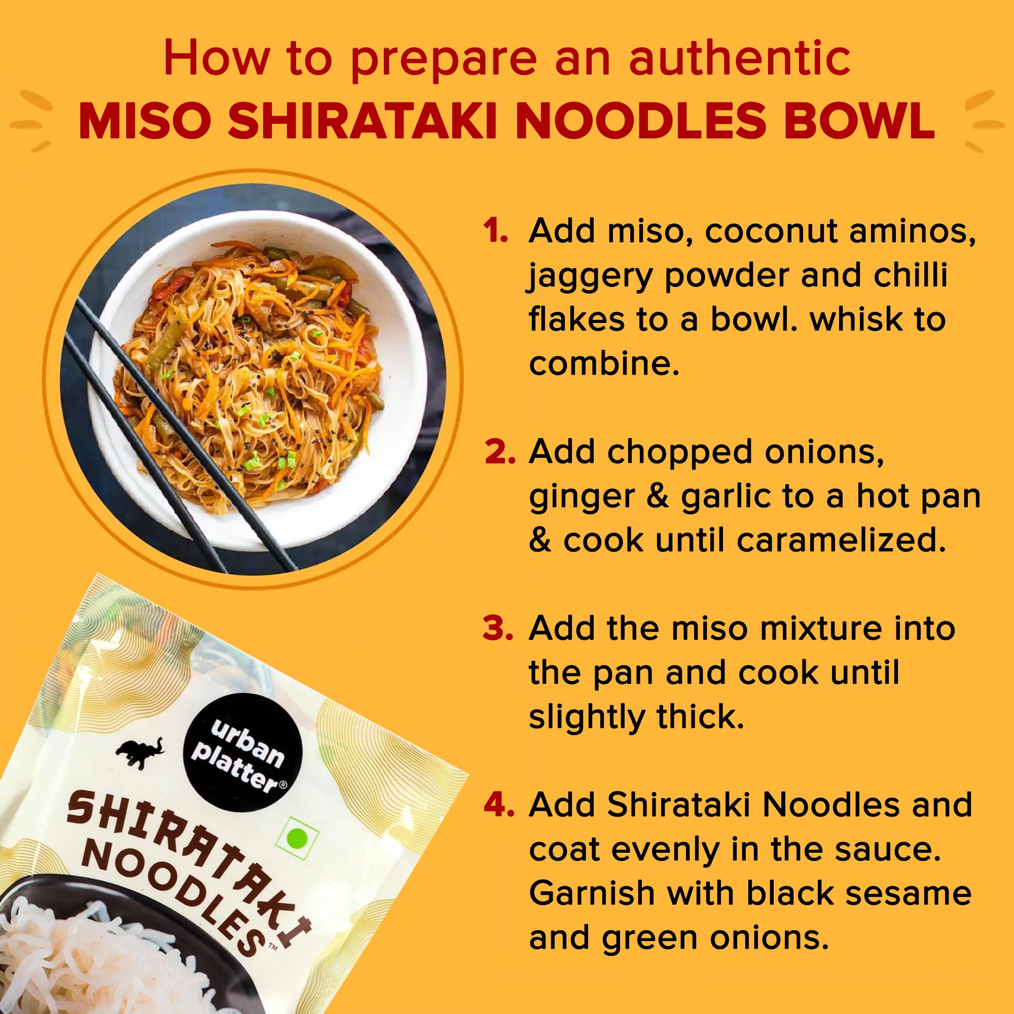 Urban Platter Shirataki Noodles - 270g | Keto-Friendly, Low-Carb, Fat-Free, Gluten-Free Konjac Miracle Noodles | Perfect for Weight Loss, Keto Diet & Healthy Meal Prep