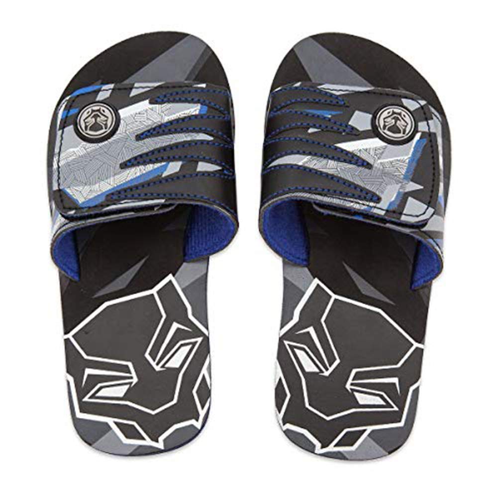 Marvel Black Panther Kids Sandals - Boys & Girls Flip Flops Beach Water Shoes Size 7/8 (Small) | Perfect for Summer, Pool, Beach & Vacation Wear