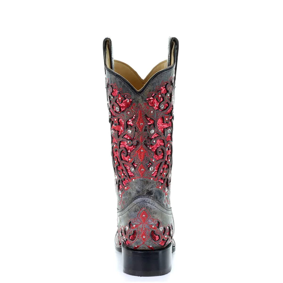 CORRAL White Glitter & Crystals Women's Square Toe Western Boots A3397 - Stylish Cowgirl Boots for Rodeo, Country Dance & Western Fashion