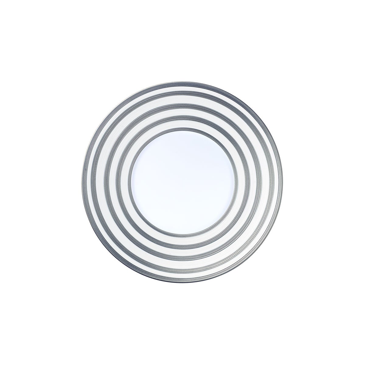 Premium Hemisphere Platinum Stripe Salad Plate - Elegant Dinnerware for Formal Dining, Wedding Receptions & Special Occasions
