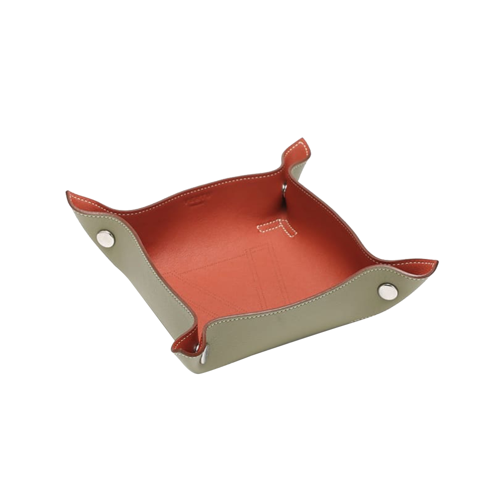 Premium Calf Leather Serving Tray - Handcrafted Orange & Blue Cheese Board - Perfect for Wine & Charcuterie Nights, Housewarming Gifts, and Elegant Entertaining