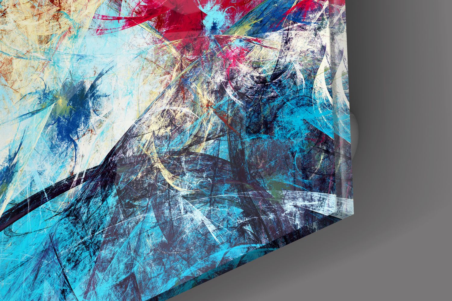 Abstract Blue & Red Wall Art Canvas Painting - Modern Home Decor for Living Room, Bedroom & Office - Perfect Gift for Housewarming & Holidays