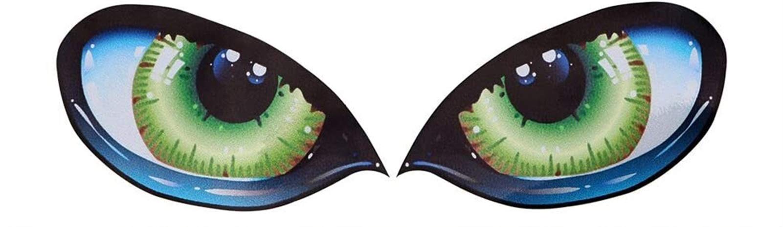 JUZZQ Personalized 3D Eye Decals Stickers for Cars - Creative Auto Side Fender & Rear View Mirror Decals - Reflective 3D Stereo Car Styling Accessories - Perfect for Customizing Your Vehicle & Expressing Personality