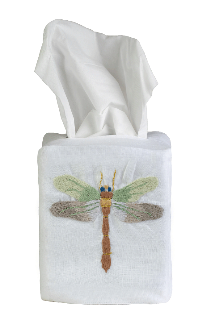 Handcrafted Dragonfly Tissue Box Cover - Elegant Home Decor for Living Room, Bedroom, or Bathroom - Perfect Gift for Housewarming & Holidays