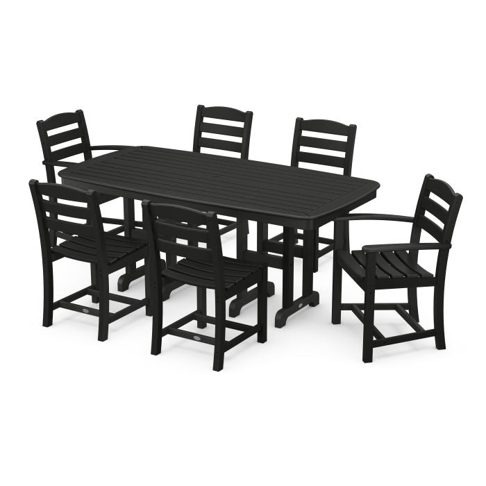 POLYWOOD La Casa Café 7-Piece Outdoor Dining Set - Patio Furniture for Backyard, Poolside & Garden - Weather-Resistant & Durable