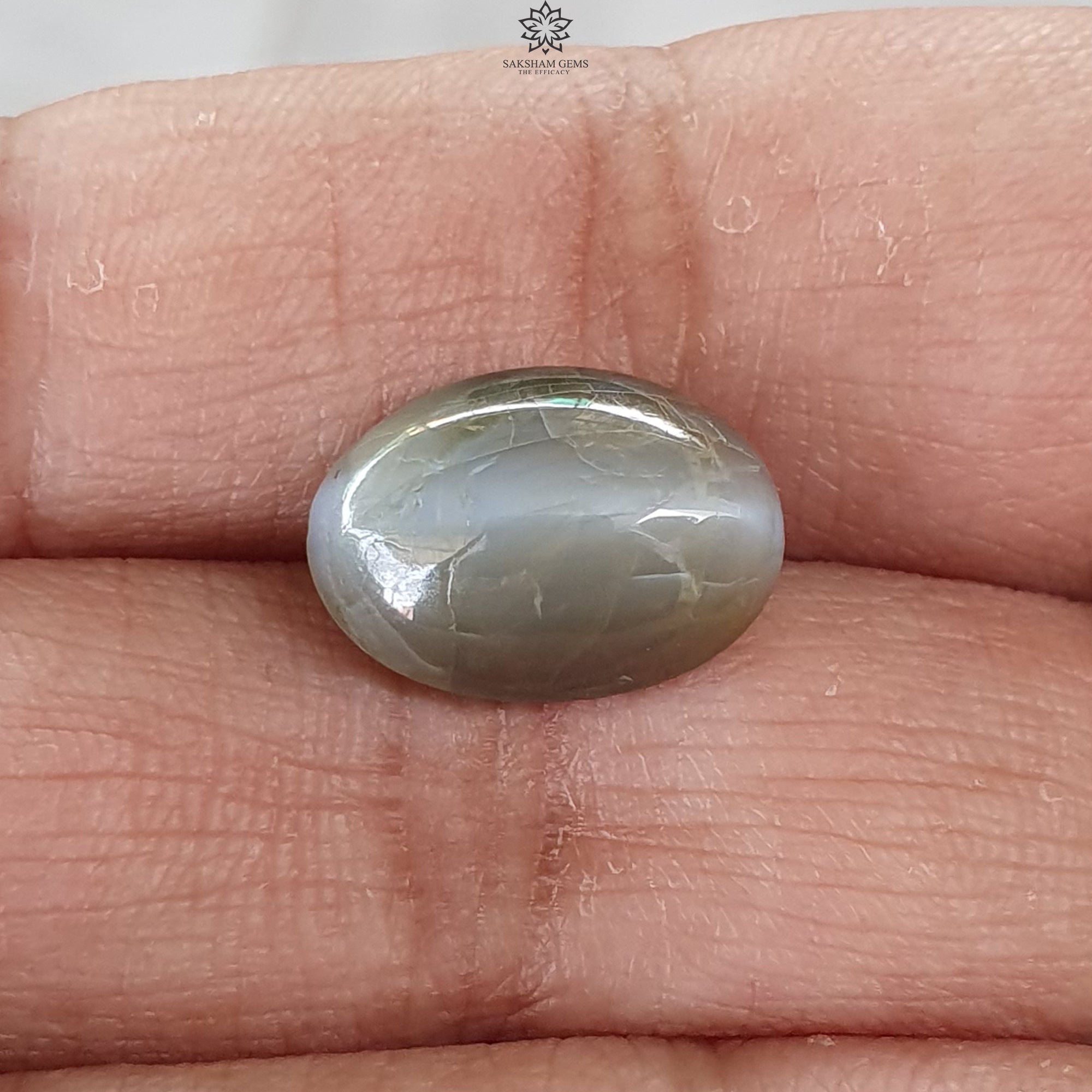 Natural Untreated Chrysoberyl Cat's Eye Gemstone Cabochon - Oval Shape for Jewelry Making (Rings, Pendants & Earrings) - Unheated Healing Stone for Energy Balance & Protection