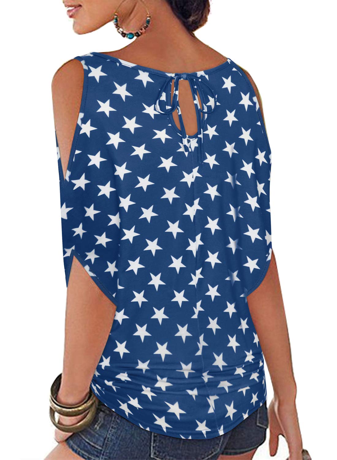 Women's Summer Cold Shoulder Tops - Sexy Short Sleeve Dolman Blouse Pullover T-Shirt for Casual Wear | Perfect for Beach, Party & Date Night Outfits