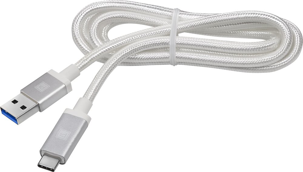 Premium 3.3ft USB Type-C to USB-A Fast Charging & Data Sync Cable - White | Compatible with Smartphones, Tablets & Laptops for Home, Office & Travel Use