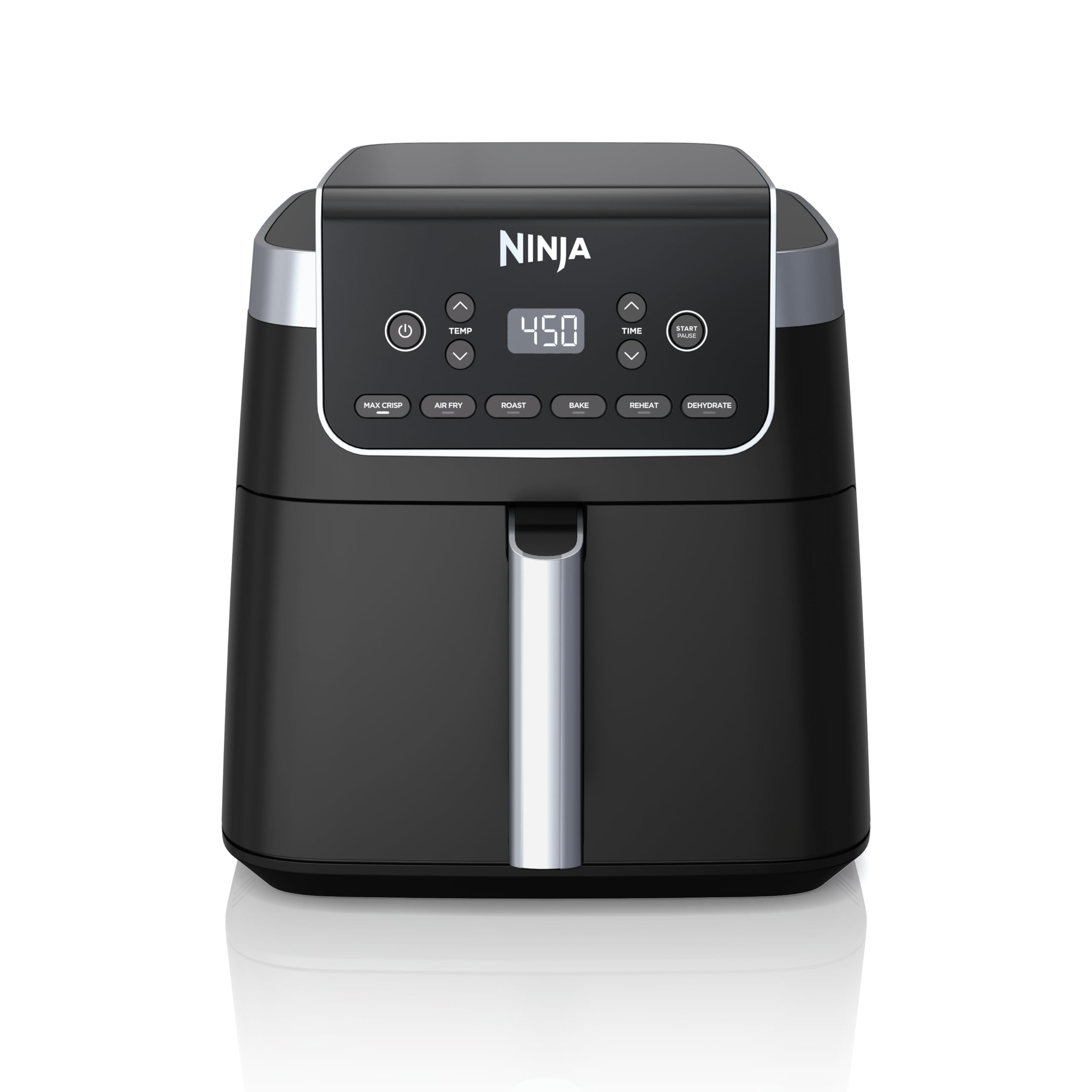Ninja Air Fryer Pro XL 6.5 QT 6-in-1 Multi-Cooker with Max Crisp Technology - Air Fry, Roast, Bake, Reheat & Dehydrate up to 450°F - Large Capacity Countertop Oven for Healthy Cooking - Perfect for Family Meals, Snacks & Meal Prep (Grey, AF181C Canadian Version)
