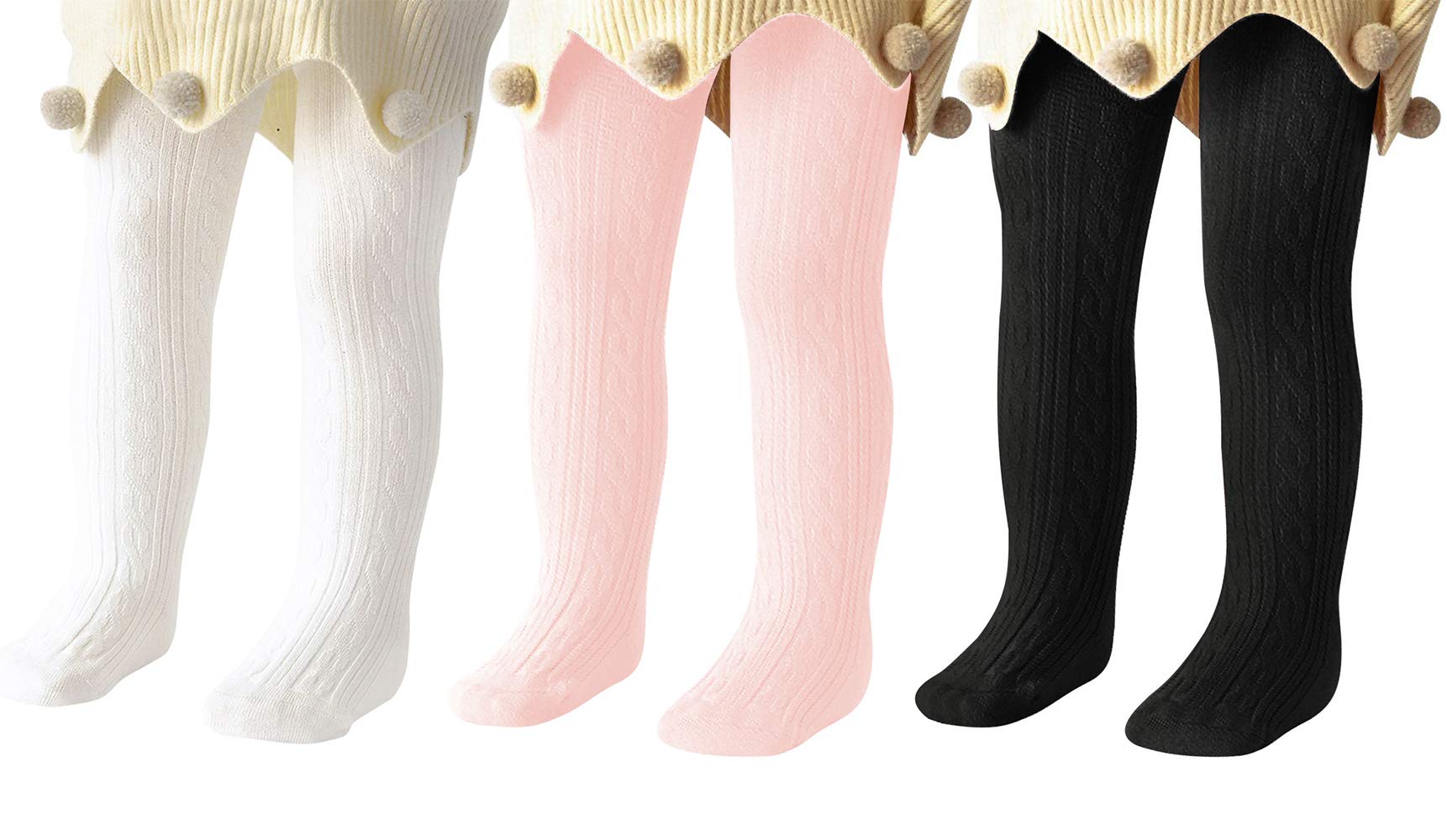 Century Star Baby Tights for Girls - Soft Cotton Toddler Leggings & Warm Infant Stockings | Newborn Pants for Playtime, Daycare & Winter Outfits