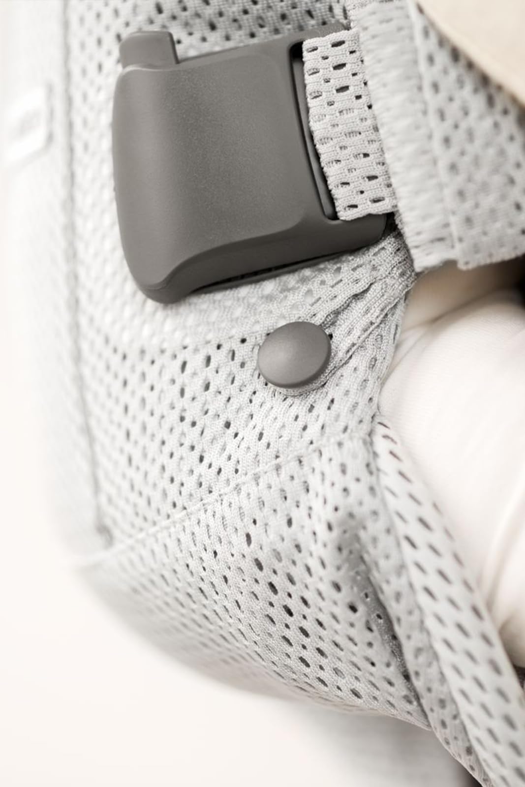 BabyBjörn New Baby Carrier One Air 2019 Edition - Breathable Mesh Infant Carrier, Silver, One Size (Pack of 1) | Ergonomic Design for Hands-Free Babywearing, Perfect for Walking, Shopping & Outdoor Adventures
