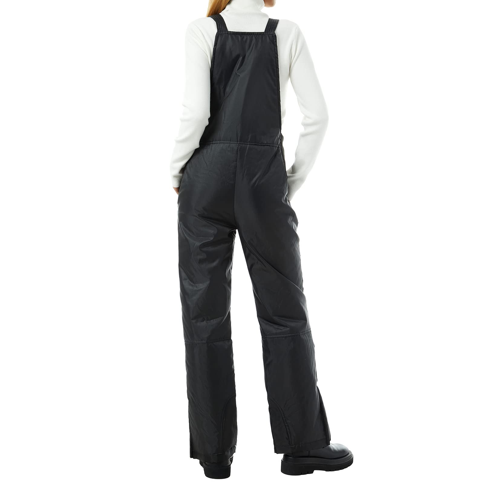 Lisenrain Women's Waterproof Insulated Snow Bib Overalls - Adjustable Strap Winter Snowboard Pants with Pockets | Skiing, Snowboarding & Cold Weather Outdoor Activities