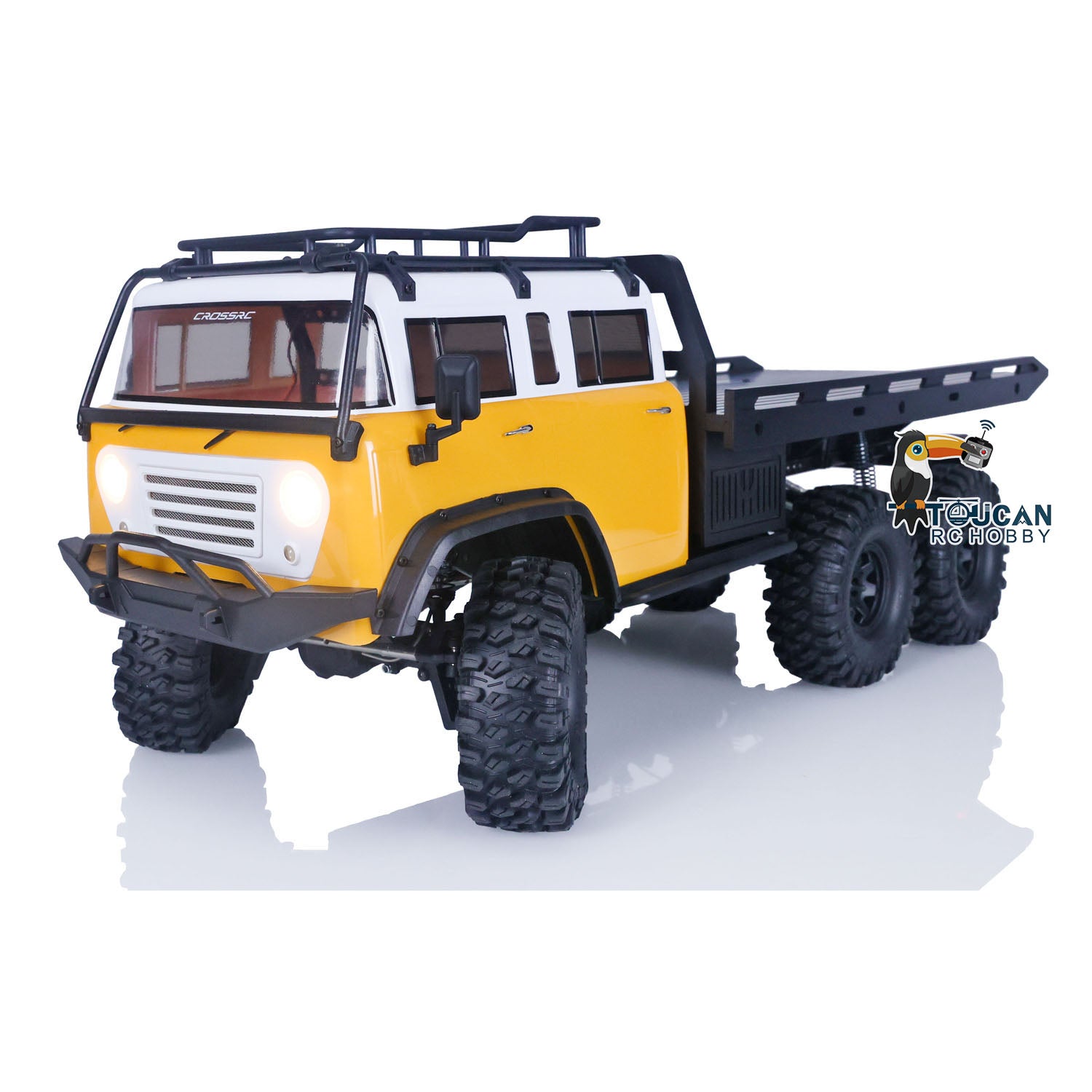 CrossRC 1/10 JT6 6WD 6X6 RC Rock Crawler Truck - 2.4GHz Remote Control Off-Road Vehicle with PNP ESC, Motor, Servo & LED Lights (US Stock) - Perfect for Trail Crawling, Off-Road Adventures and DIY RC Enthusiasts
