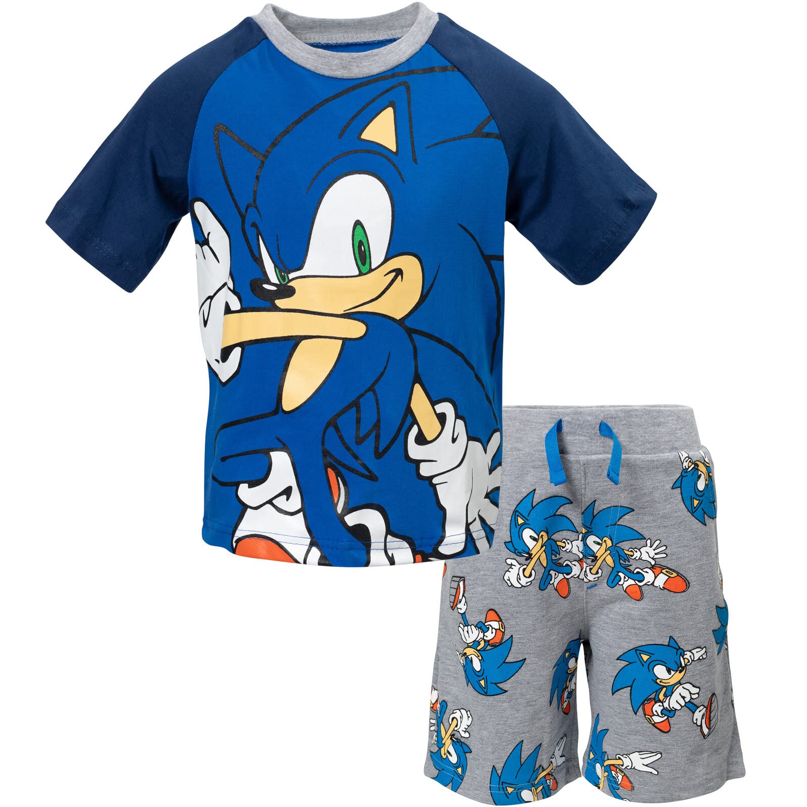 SEGA Sonic the Hedgehog Graphic T-Shirt and Shorts Set for Boys | Cool Video Game Character Outfit | Perfect for Gaming, Cosplay & Everyday Wear