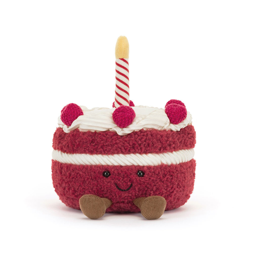 Amuseables Cheri Cake - Adorable Plush Cake Toy for Kids & Collectors | Perfect for Birthdays, Gifts & Home Decor