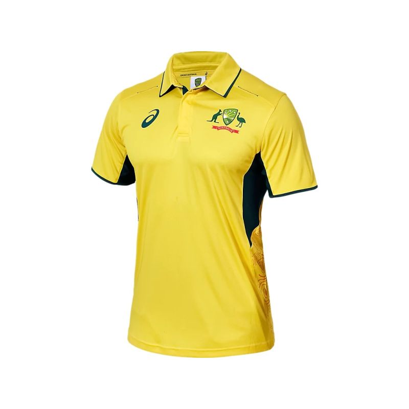 ASICS Cricket Australia Replica ODI Jersey for Adults - Official Team Shirt for Cricket Fans & Players | Perfect for Matches, Training & Casual Wear