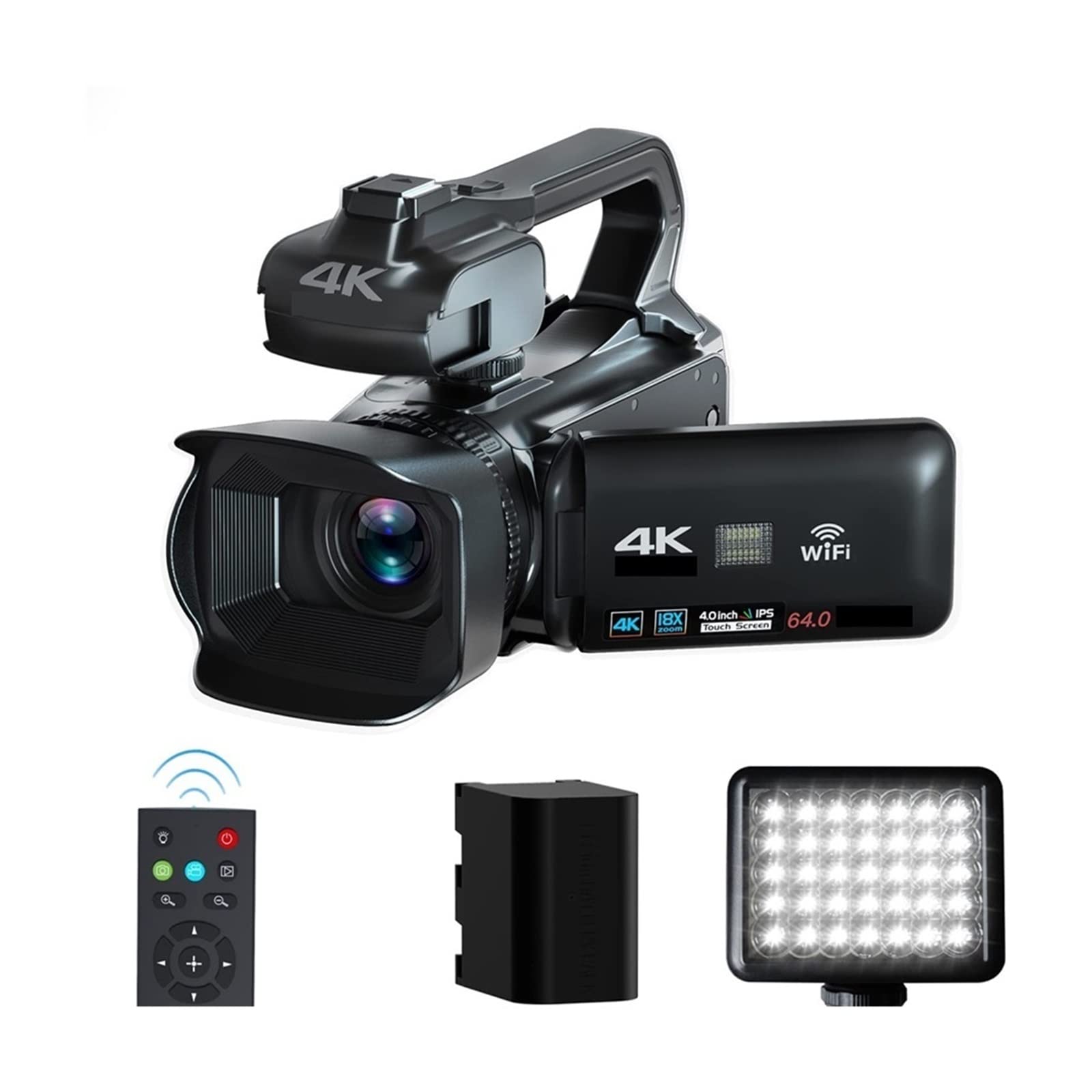 BODORME 4K 18X Digital Camcorder - 64MP Vlog Camera for YouTube & Streaming