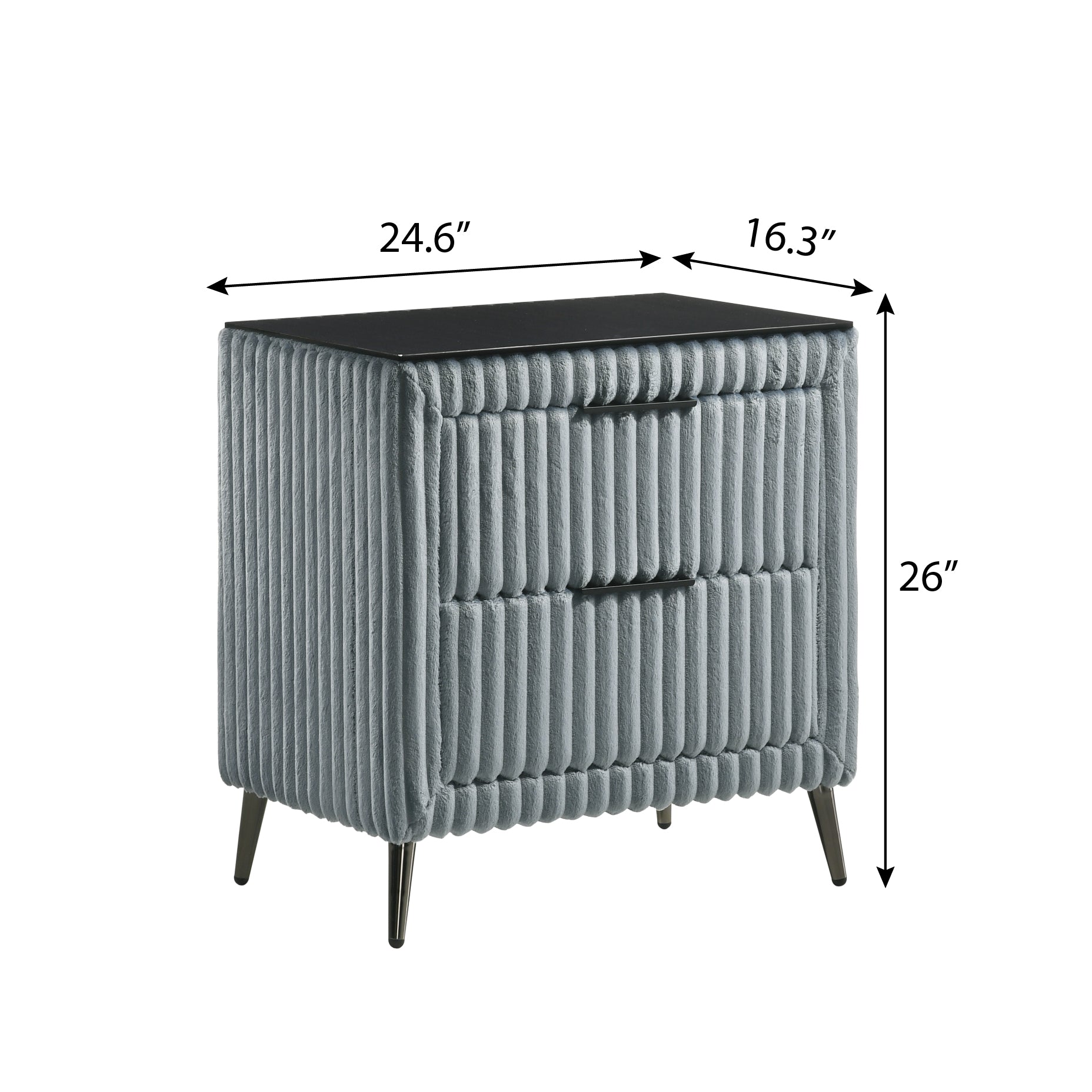 Roundhill Furniture Mavela Wide Wale Corduroy Upholstered Nightstand - Stylish Bedside Table for Bedroom Decor, Small Storage Cabinet with Drawer - Perfect for Modern, Farmhouse & Cozy Home Interiors