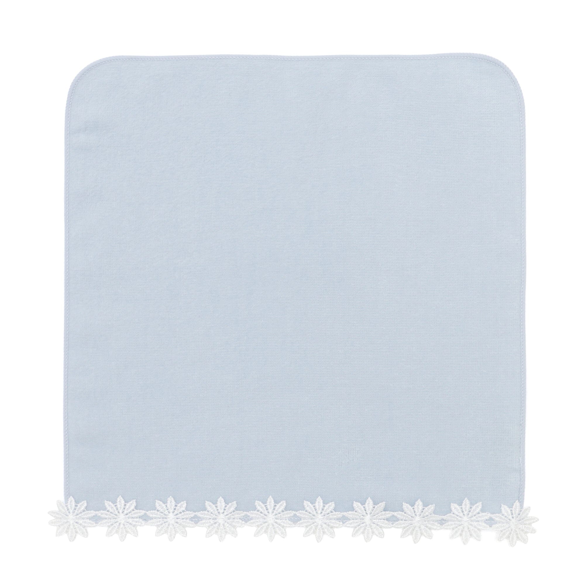 Antibacterial & Deodorizing Handkerchief - Small Floral Lace Design in Light Blue - Perfect for Travel, Gym & Everyday Use