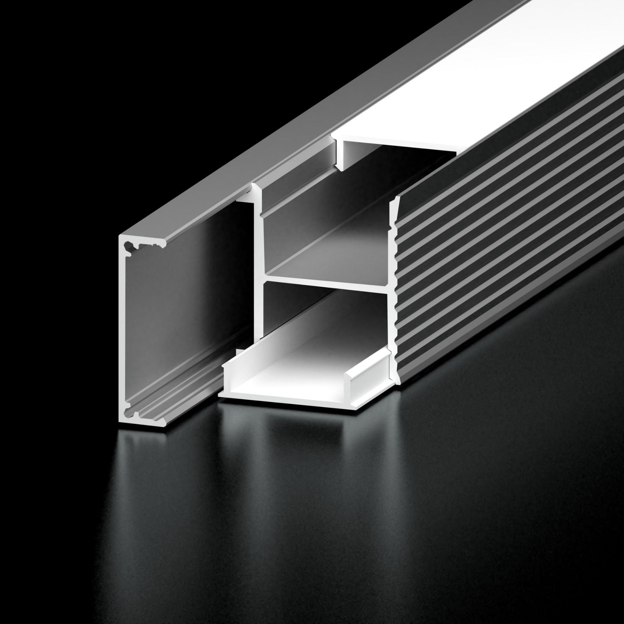 48 Pack Aluminum Channel Sconce Lighting - Durable Metal Track for Modern Home, Office, and Commercial Spaces