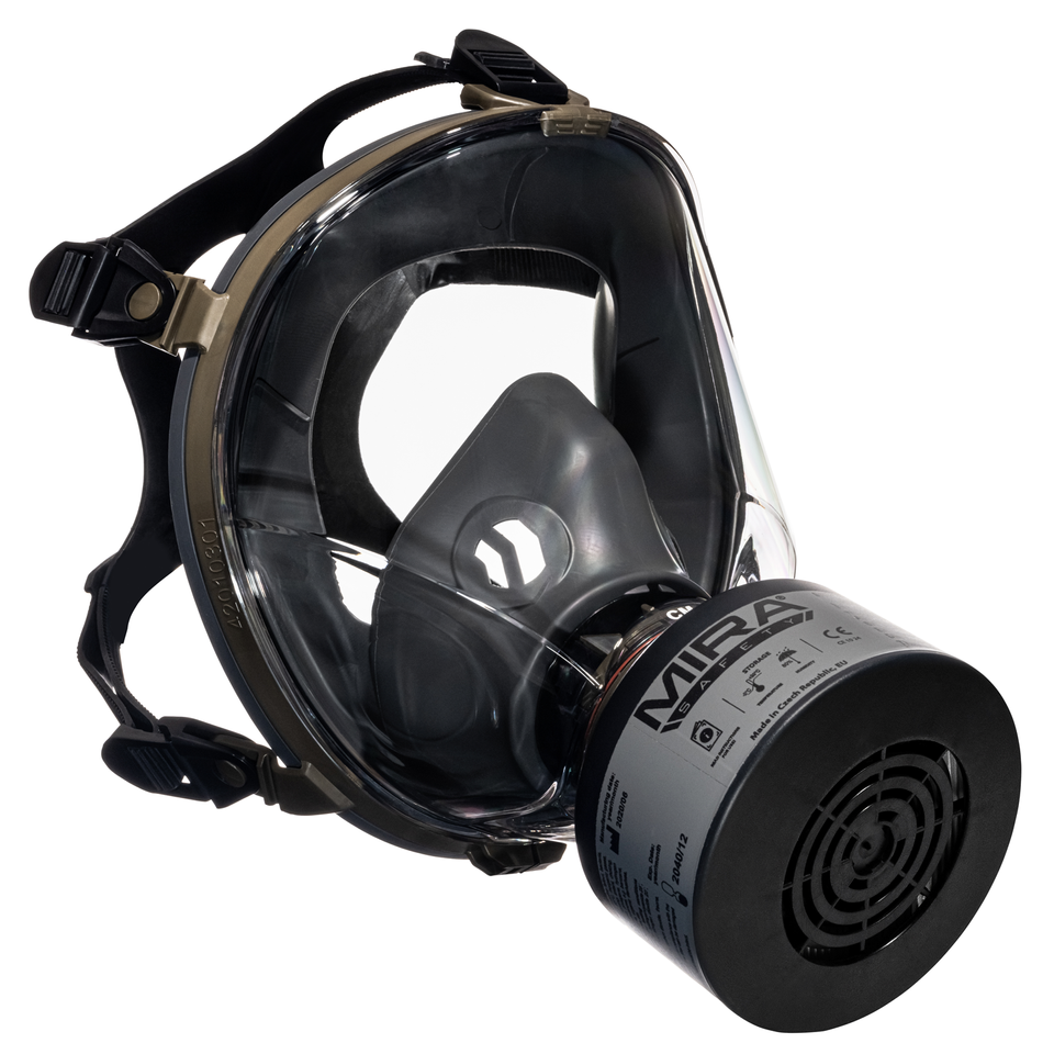 Mira Safety CM I01 Lightweight Full Face Respirator Mask - NIOSH Certified for Chemical, Biological & Industrial Protection - Ideal for Emergency Preparedness, DIY Projects & Workplace Safety